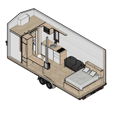 plan tiny house intérieur
