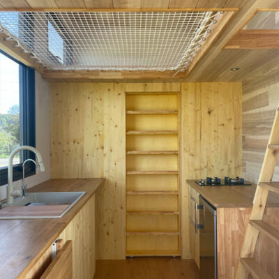 mini maison bois cuisine