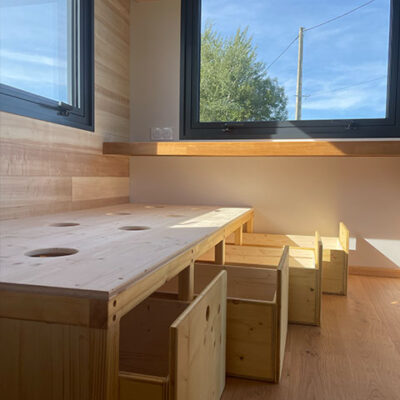 mini maison bois tiroir