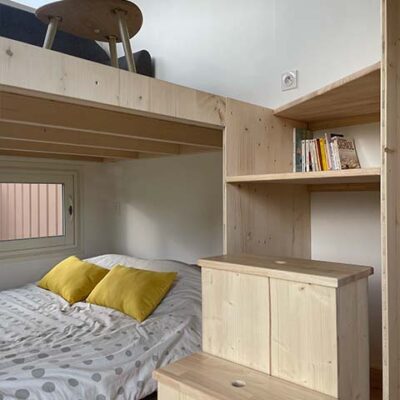 tiny house escalier chambre